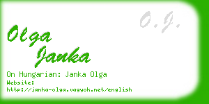 olga janka business card